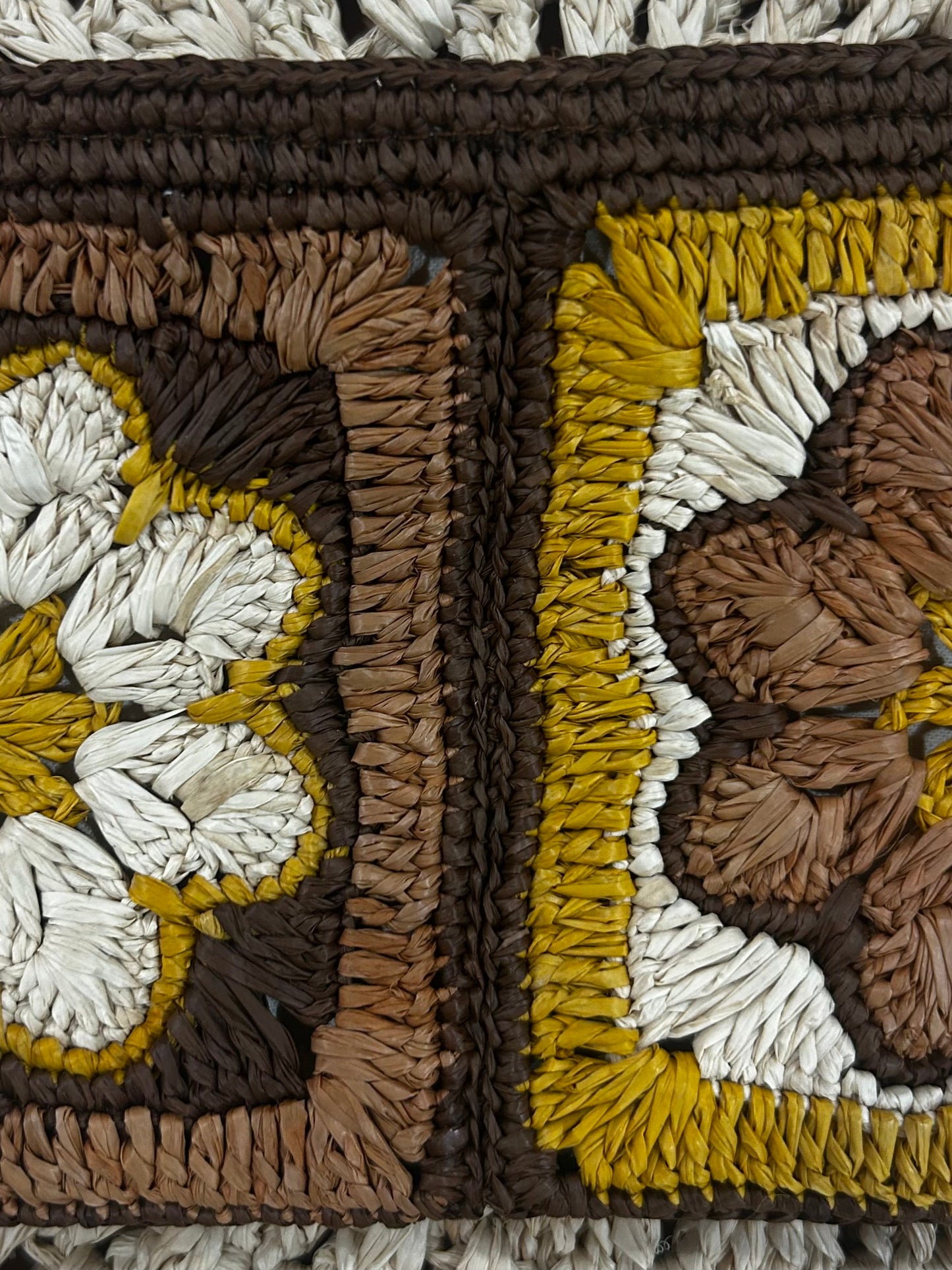 Amapola bolso de mano de rafia