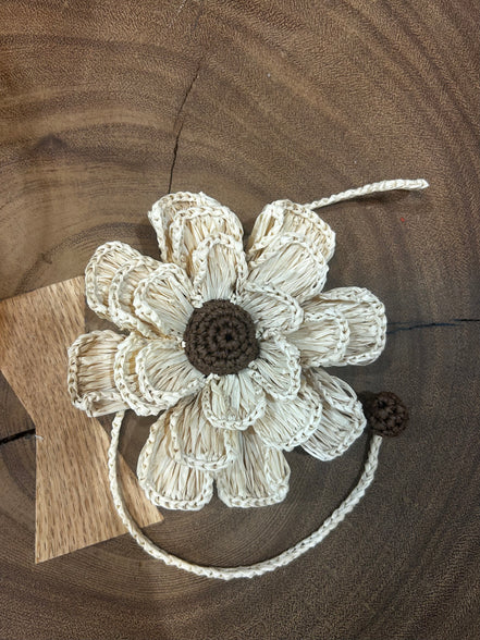 Vony fleur en raphia naturel