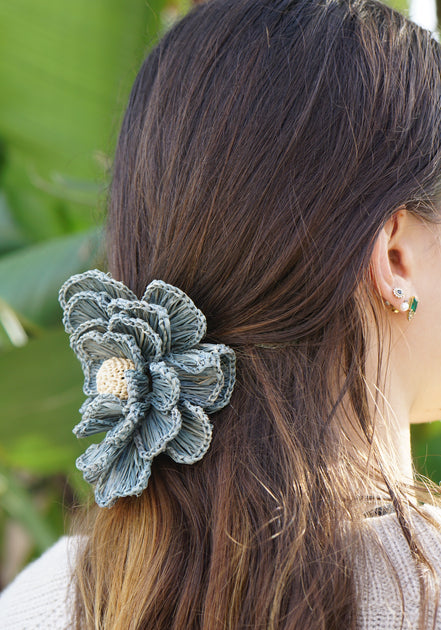 Vony fleur en raphia naturel