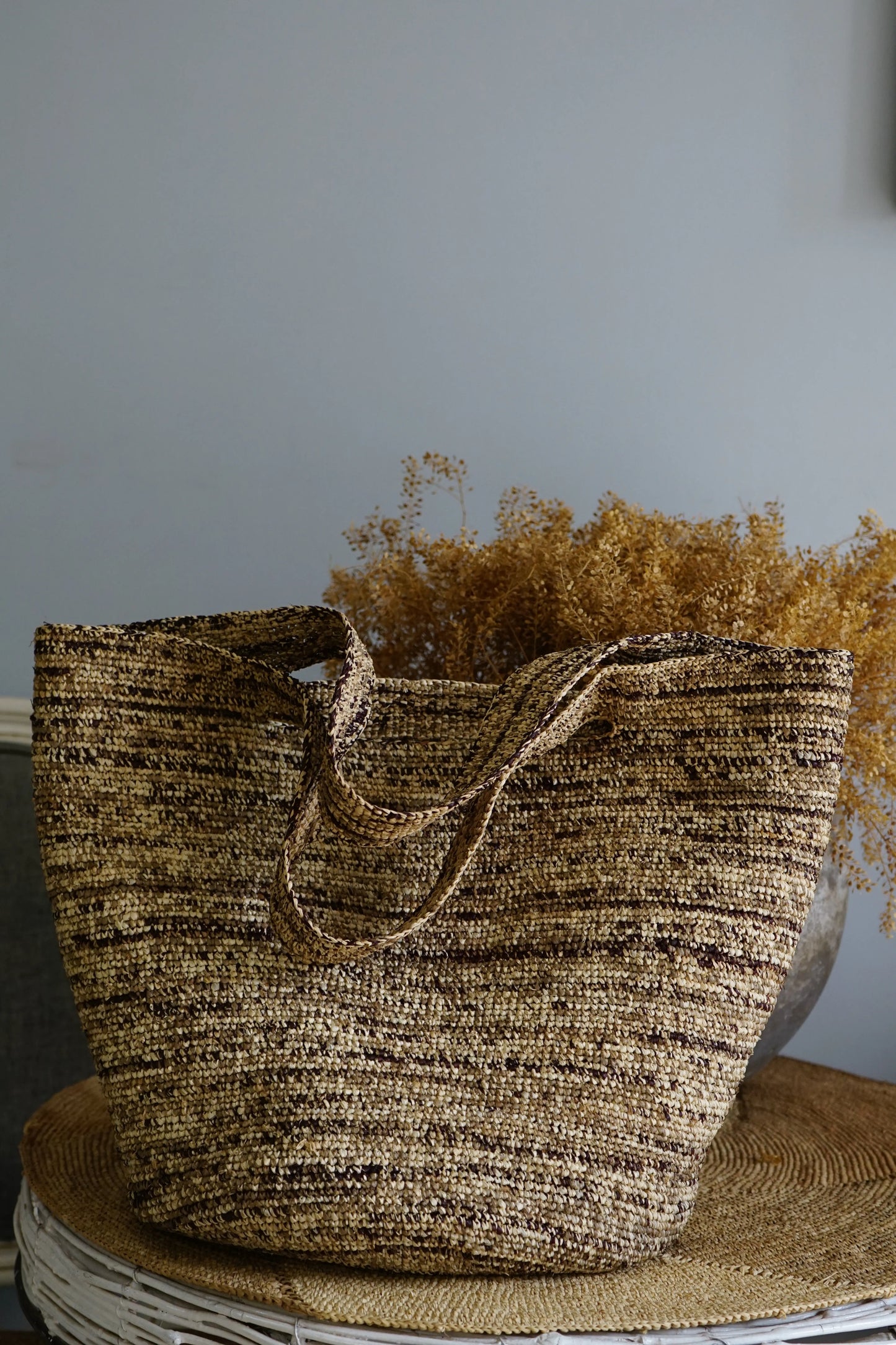 Pecas sac fourre-tout en raphia