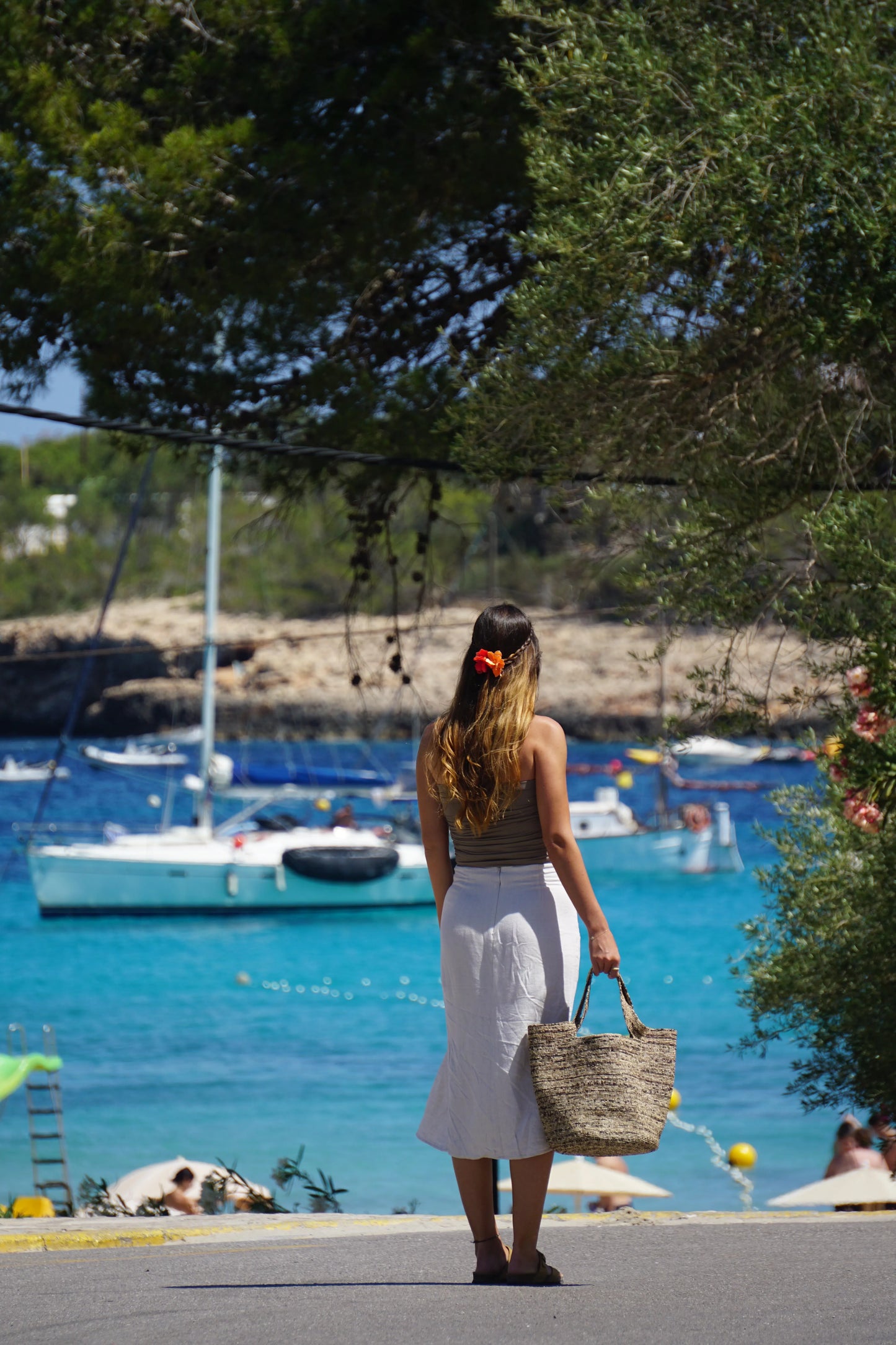 Pecas sac fourre-tout en raphia