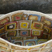 Sac à main Alba multicolore en raphia fait à la main - OQENA