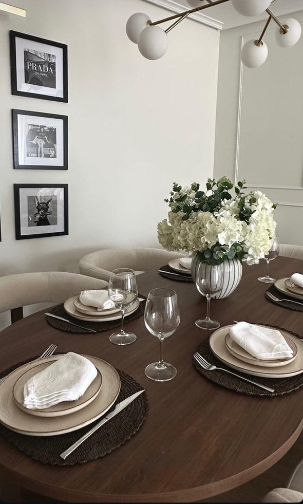 Ovalo set de table en raphia forme ovale