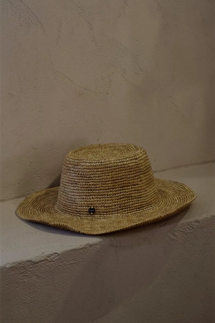 Isaro canotier en raphia