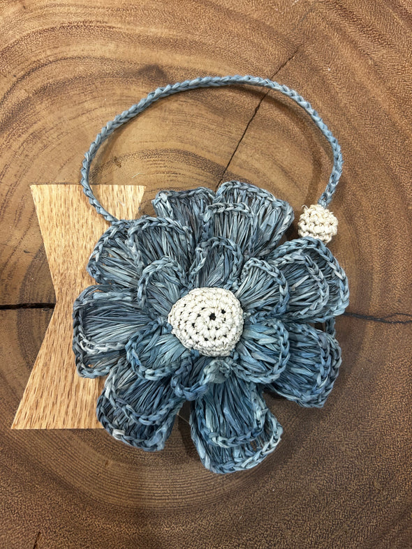 Vony fleur en raphia naturel