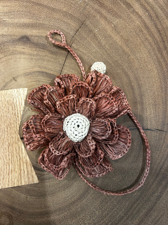 Vony fleur en raphia naturel