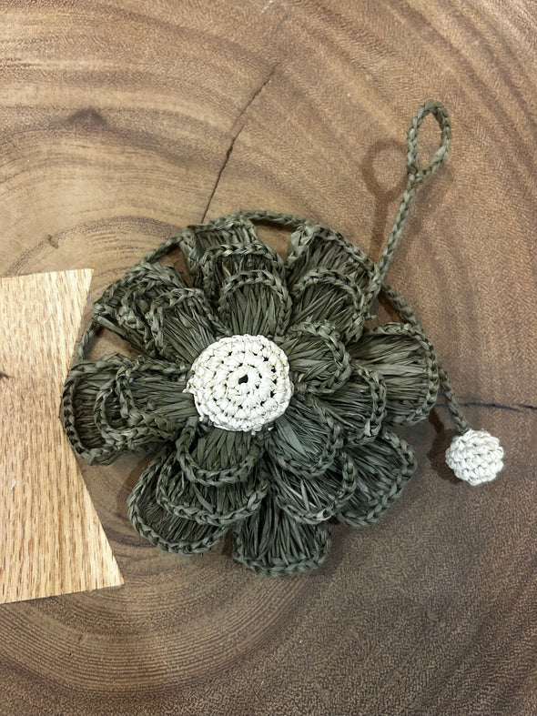 Vony fleur en raphia naturel