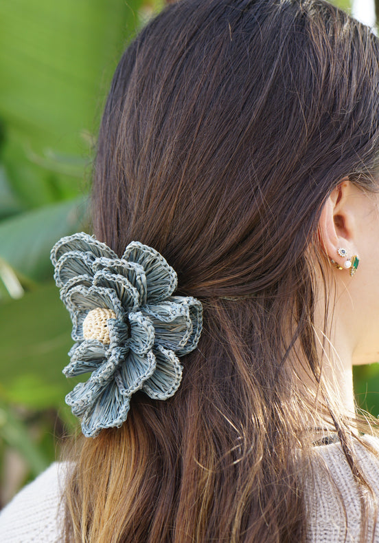 Vony fleur en raphia naturel