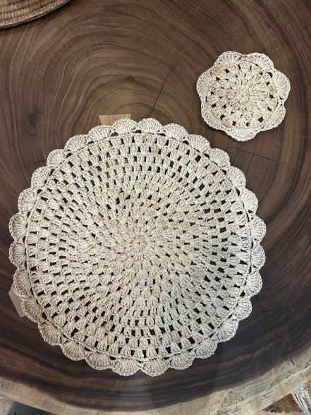 Calas set de table en raphia