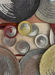Lot de sous verres en raphia 100% naturel fait à la main de toutes les couleurs