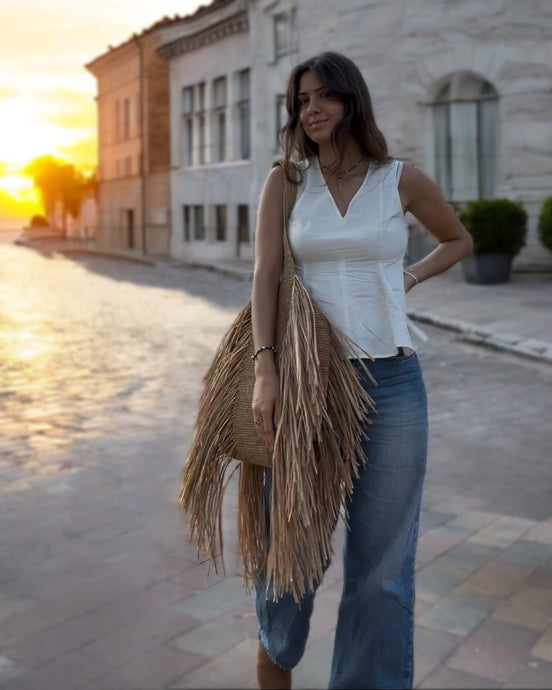 Spirit grand sac fourre-tout en raphia