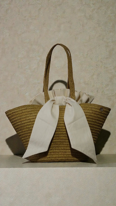 Mediano Onja bolso de rafia