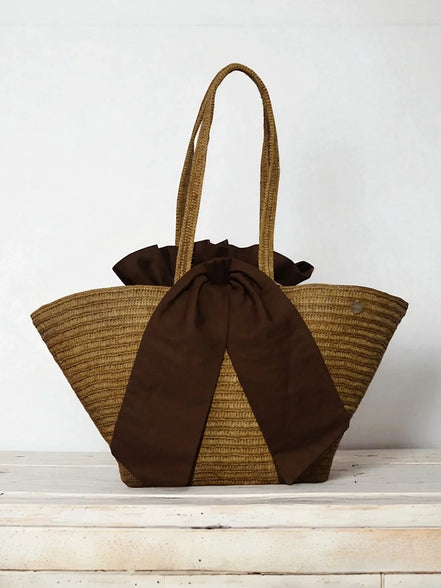 Mediano Onja bolso de rafia