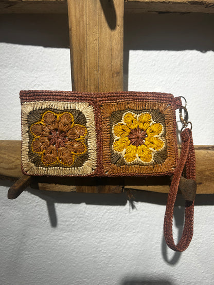 Amapola bolso de mano de rafia