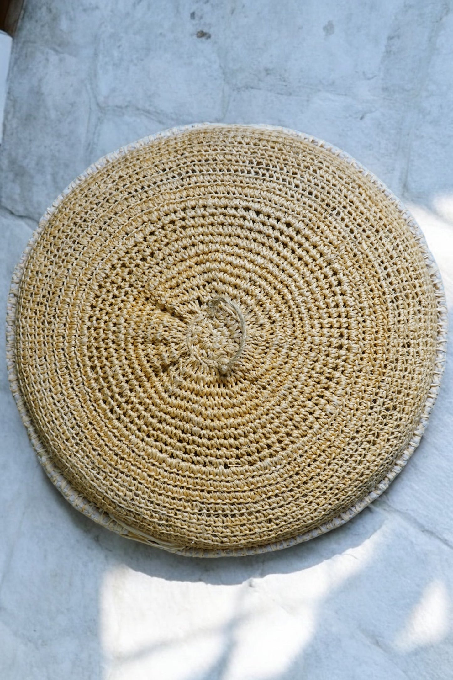 Agaete raffia pouf