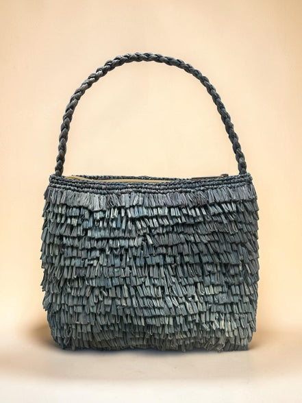 Erizo sac à main froufrous en raphia