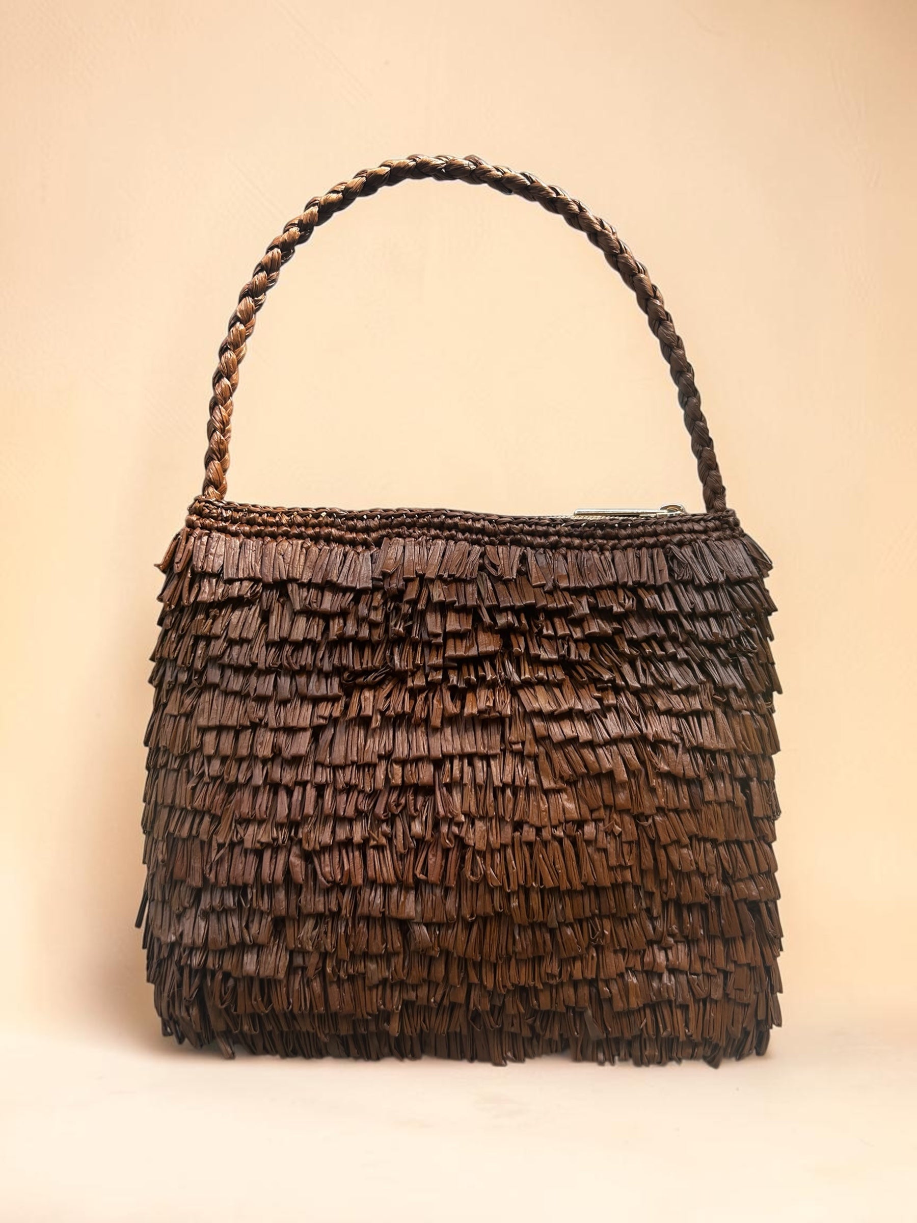 Erizo sac à main froufrous en raphia