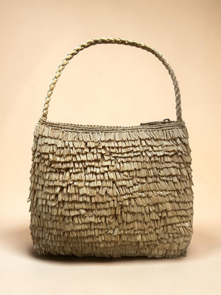 Erizo sac à main froufrous en raphia