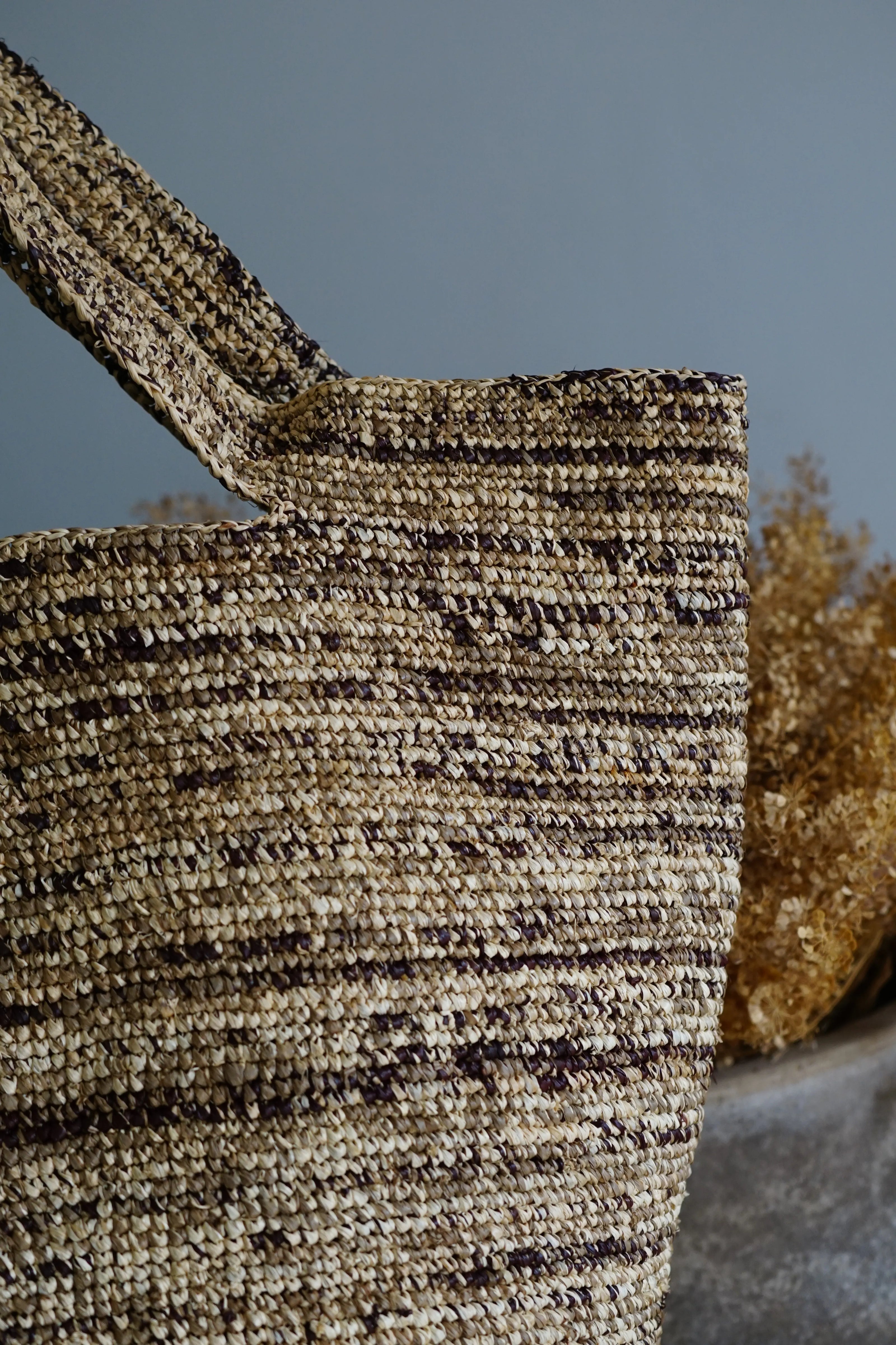 Pecas raffia tote bag