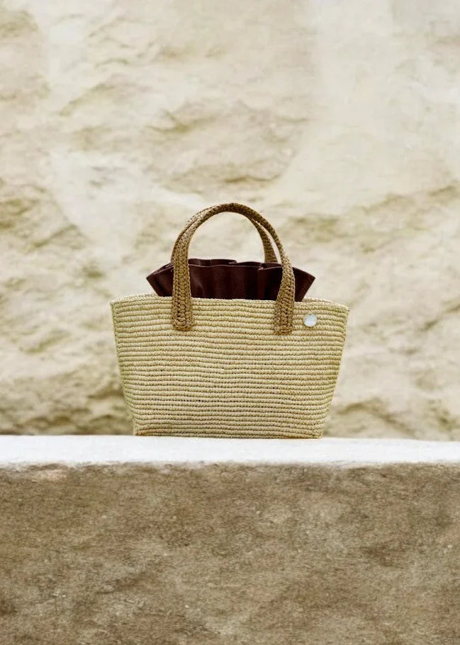 Pequeño Antsira bolso de rafia