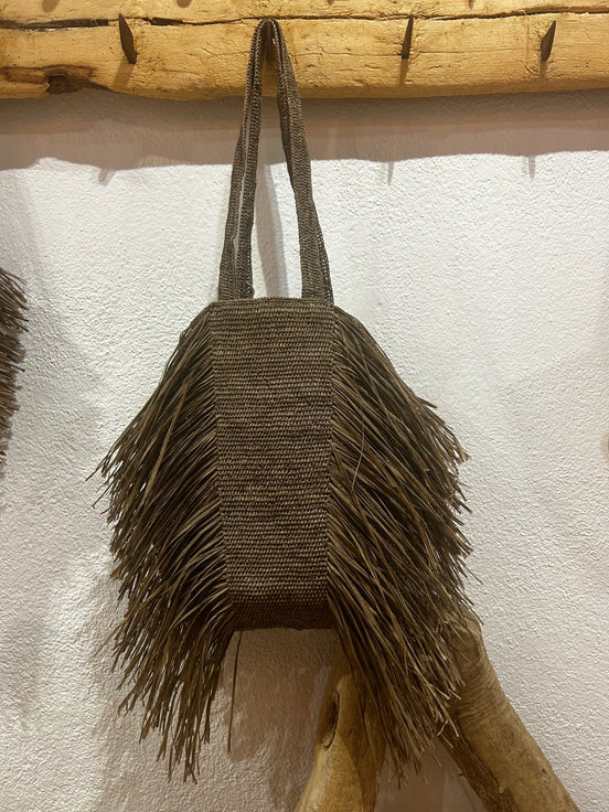 Large Spirit raffia tote bag