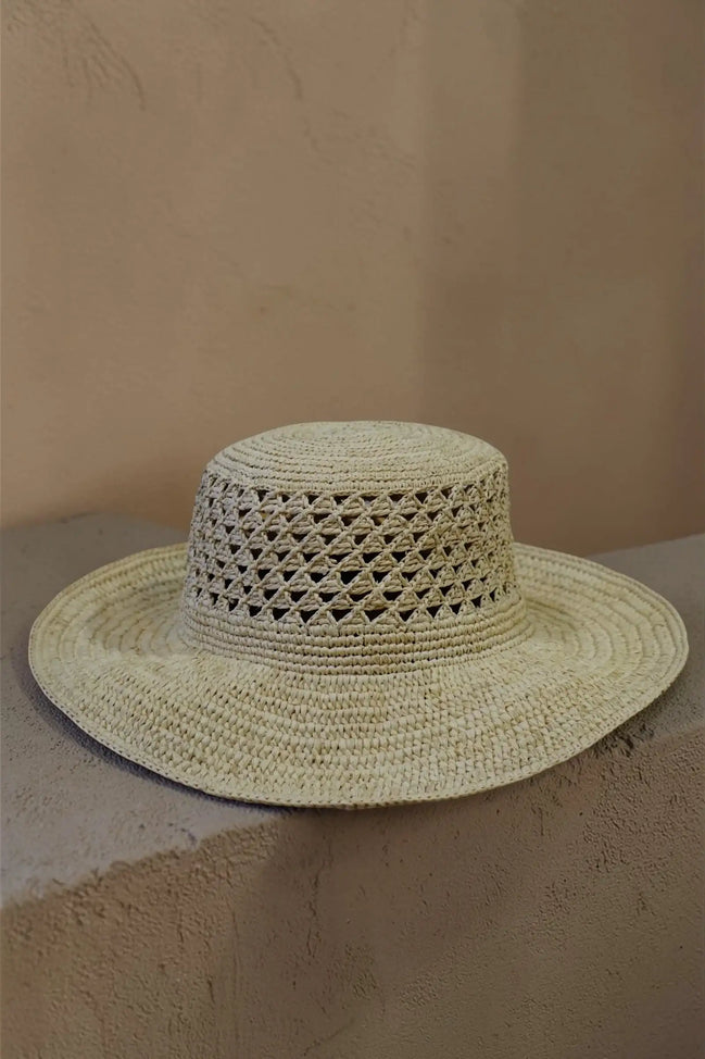 Solika chapeau large en raphia
