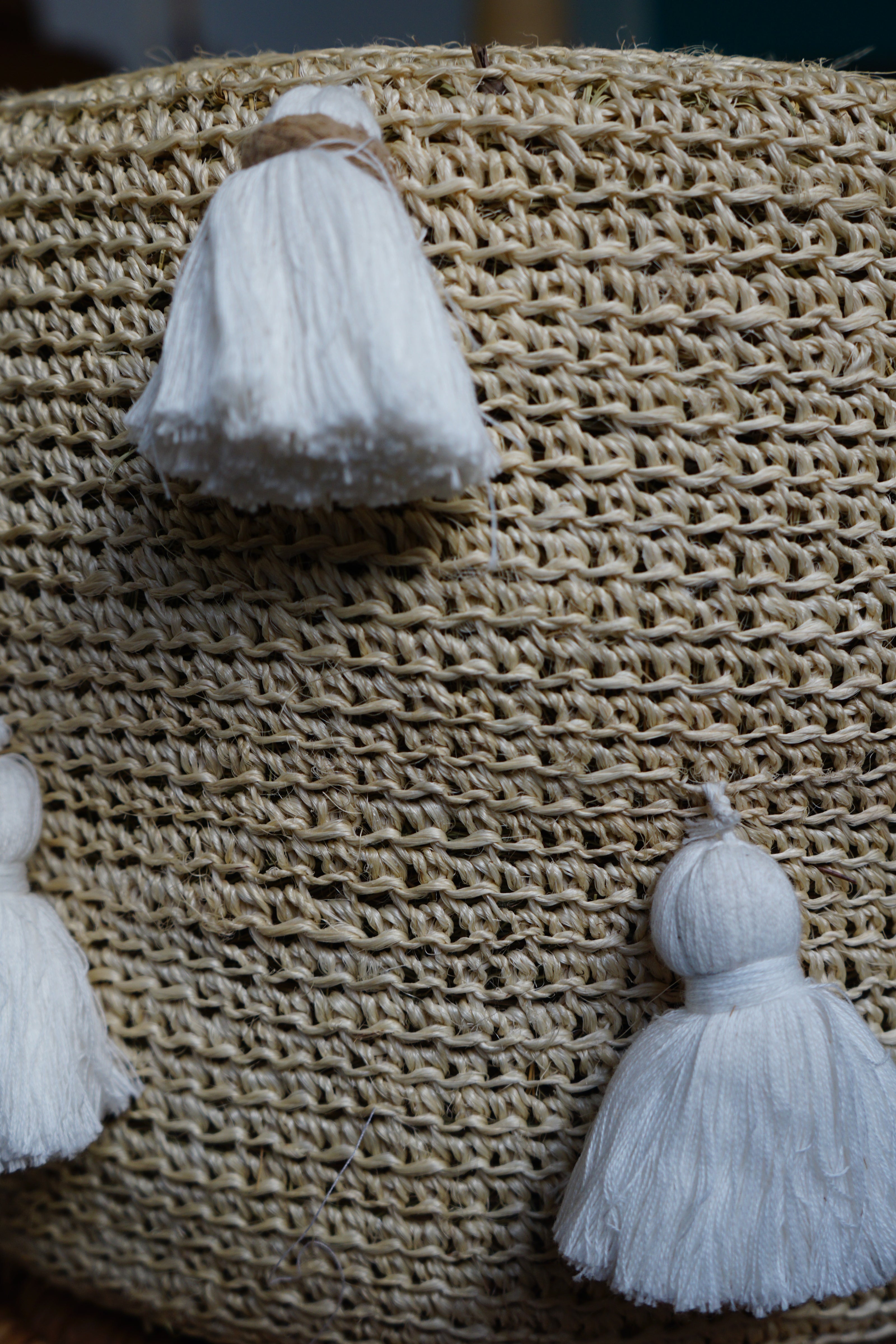 Tejeda pouf en raphia